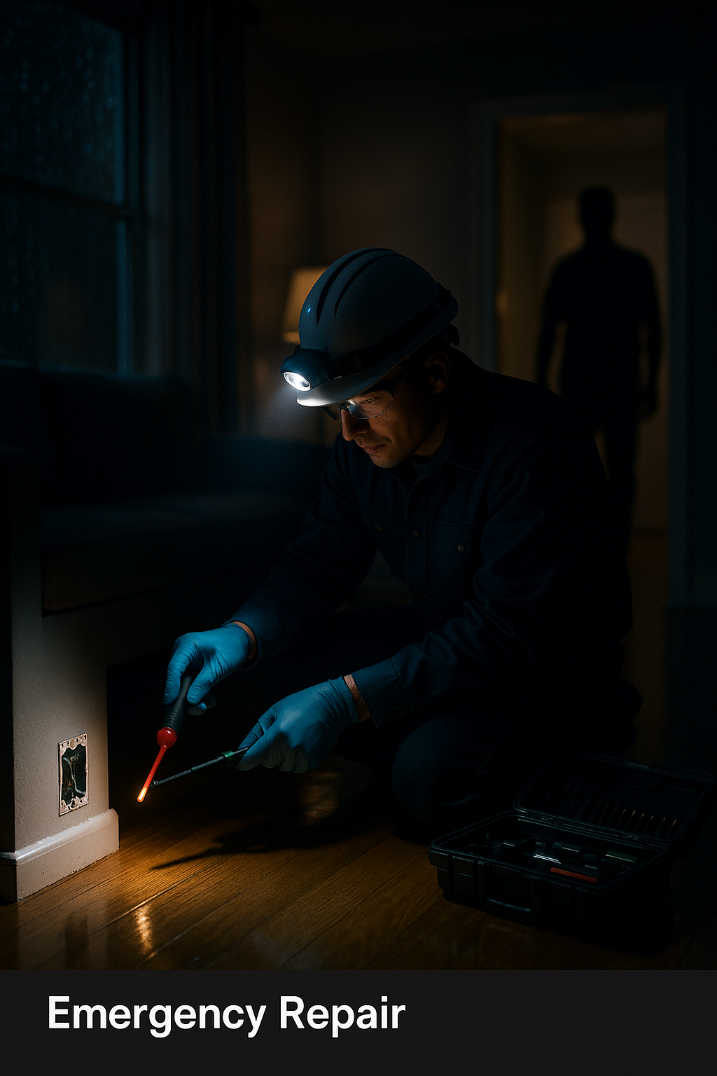 Emergency electrician responding to electrical outage in Corpus Christi