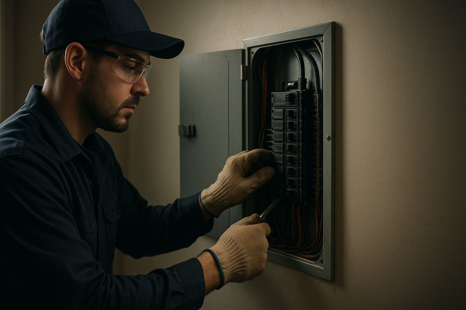 Modern 200A electrical panel installation in Corpus Christi home